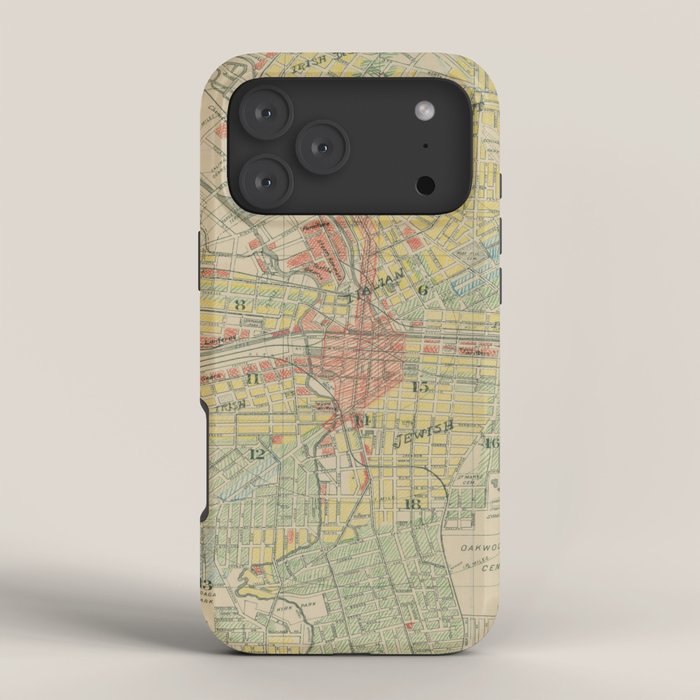 Vintage Map of Syracuse NY (1918) iPhone Case Gallery Image 4