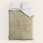 Vintage Map of Syracuse NY (1918) Duvet Cover Gallery Image 6