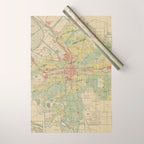 Vintage Map of Syracuse NY (1918) Wrapping Paper Gallery Image 1