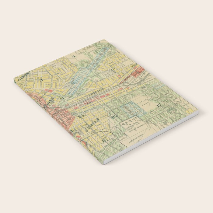 Vintage Map of Syracuse NY (1918) Notebook Gallery Image 2