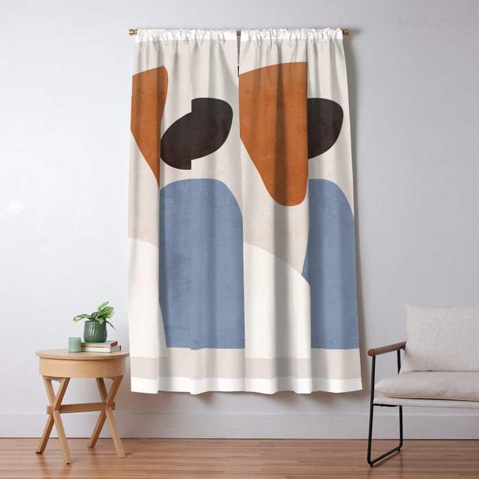 Modern Abstract Minimal Shapes 220 Window Curtain Gallery Image 5