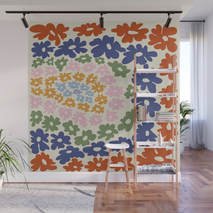 Mini Reto Daisy  Wall Mural Gallery Image 1