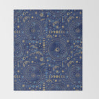 Pattern mystic celestial dark A Throw Blanket Gallery Image 2