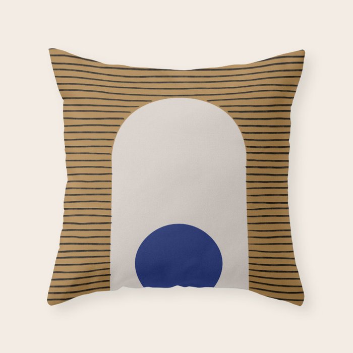 Blue Circle #1 Throw Pillow Gallery Image 1