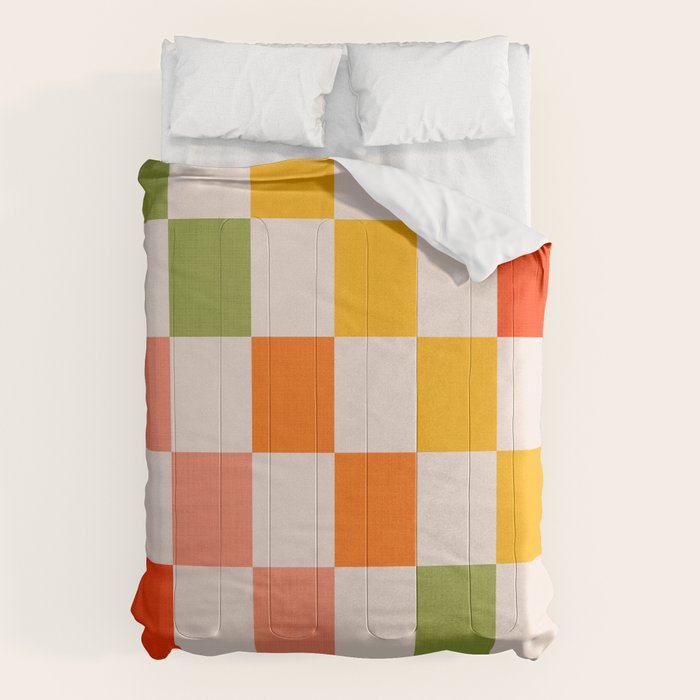 Mid Mod Colourful Sunny Check Pattern Comforter Gallery Image 6