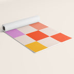Mid Mod Colourful Sunny Check Pattern Yoga Mat Gallery Image 2