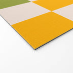 Mid Mod Colourful Sunny Check Pattern Welcome Mat Gallery Image 2