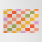 Mid Mod Colourful Sunny Check Pattern Rug Gallery Image 2