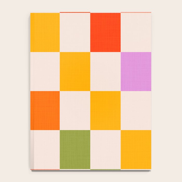Mid Mod Colourful Sunny Check Pattern Notebook Gallery Image 4
