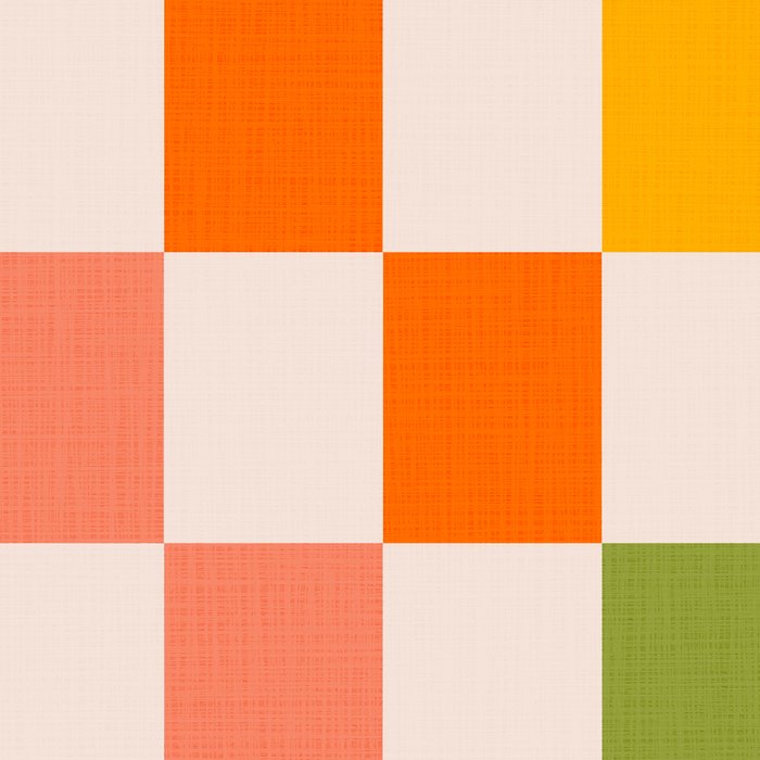 Mid Mod Colourful Sunny Check Pattern Coffee Mug Gallery Image 2