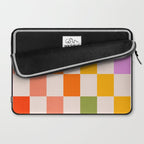 Mid Mod Colourful Sunny Check Pattern Laptop Sleeve Gallery Image 2