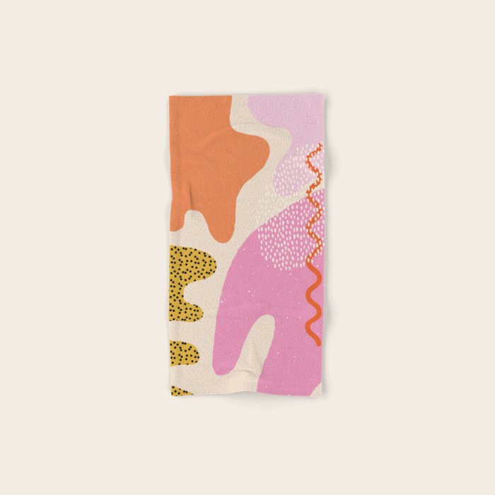 Bright Splotchy Shapes Bath Towel Gallery Image 1