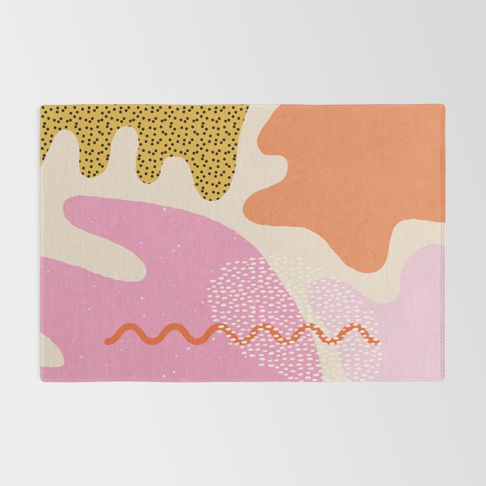 Bright Splotchy Shapes Rug Gallery Image 2