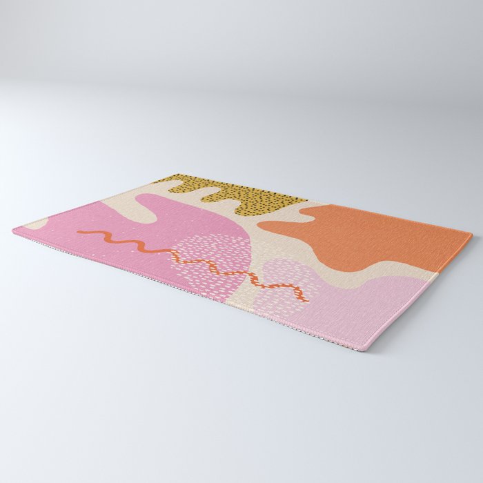 Bright Splotchy Shapes Rug Gallery Image 3