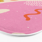 Bright Splotchy Shapes Bath Mat Gallery Image 3