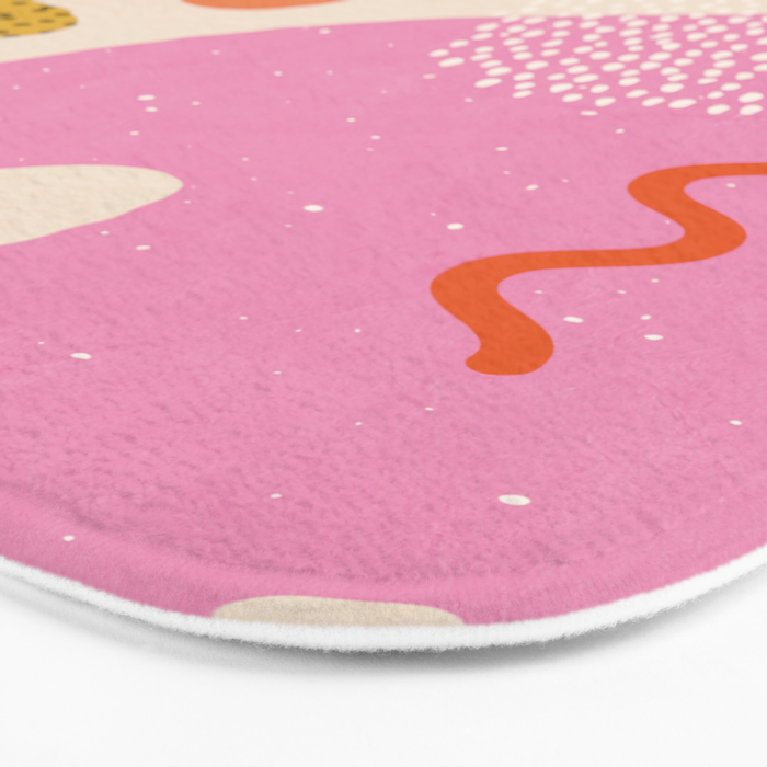 Bright Splotchy Shapes Bath Mat Gallery Image 3