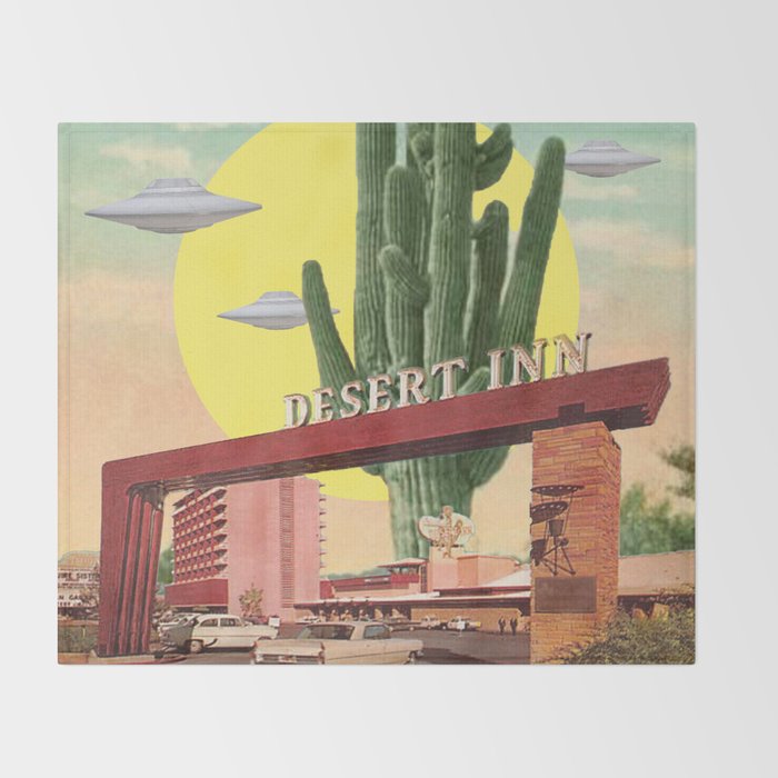 Desert Inn (Square) Throw Blanket Gallery Image 2