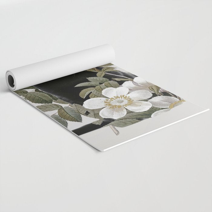 Cat With Flowers Yoga Mat Gallery Image 2