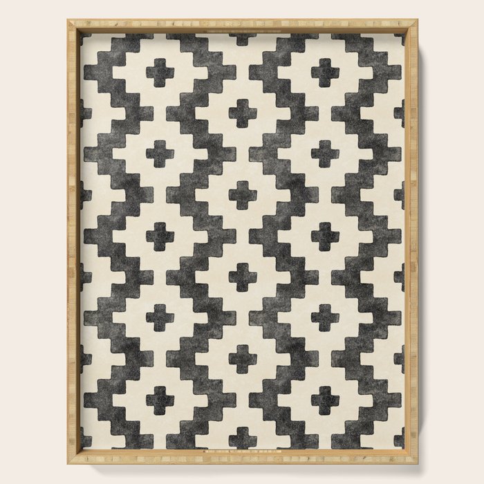 Taos - black and alabaster Serving Tray Gallery Image 1