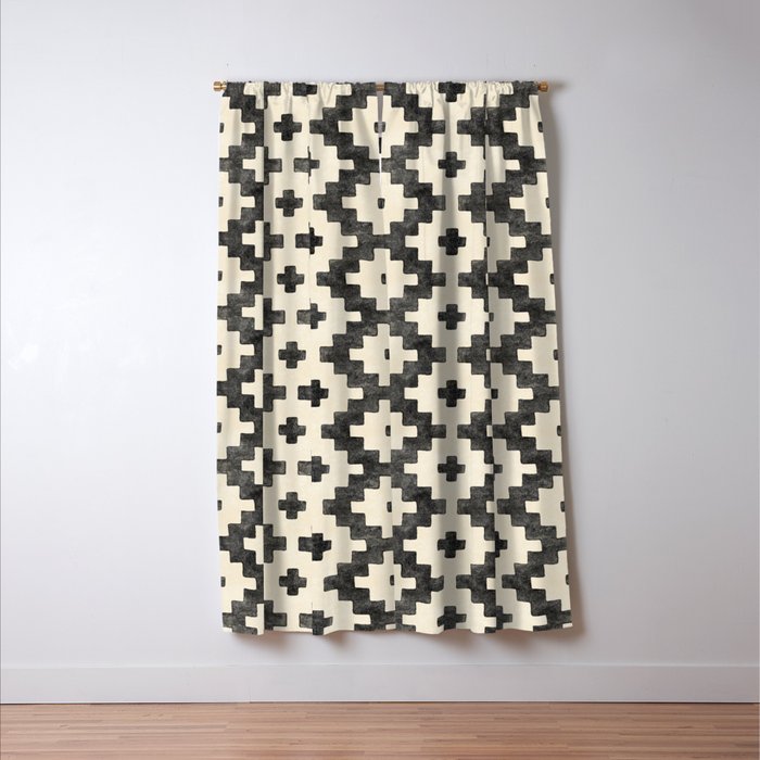 Taos - black and alabaster Window Curtain Gallery Image 3