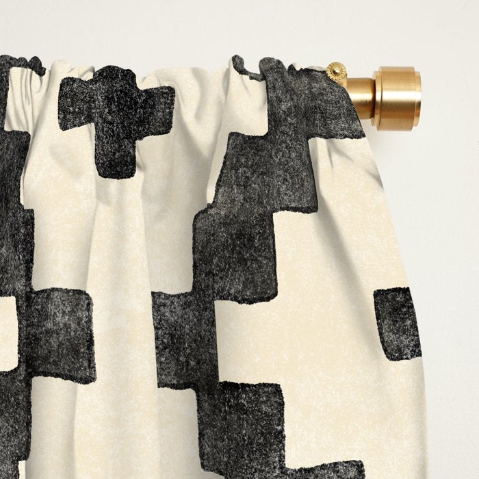 Taos - black and alabaster Window Curtain Gallery Image 2