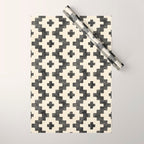 Taos - black and alabaster Wrapping Paper Gallery Image 1