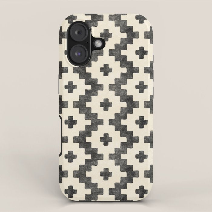 Taos - black and alabaster iPhone Case Gallery Image 1