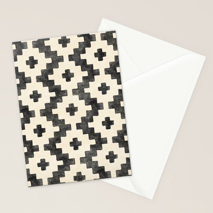 Taos - black and alabaster Stationery Card Gallery Image 2