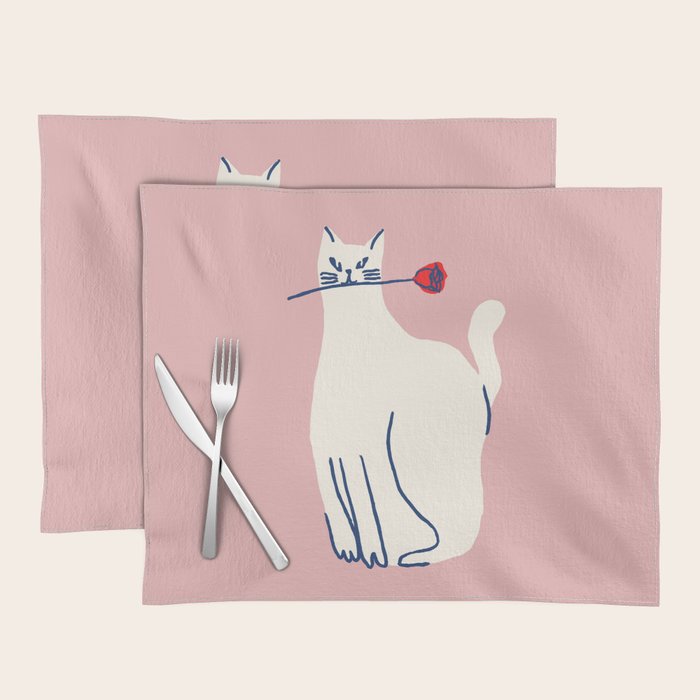 Casanova cat - the whimsical Catsanova Placemat Gallery Image 1