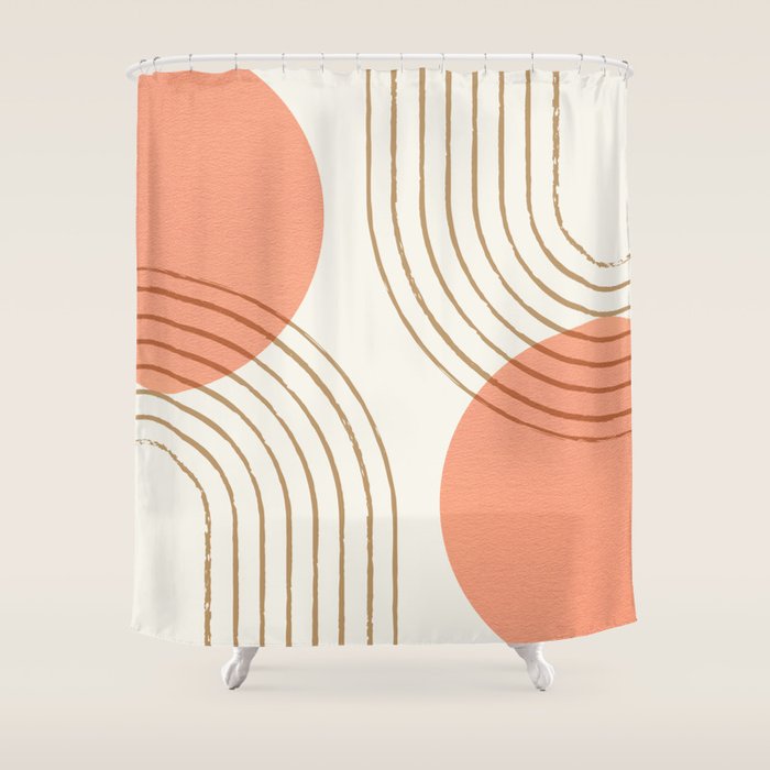 Sun Arch Double - Coral Shower Curtain Gallery Image 1