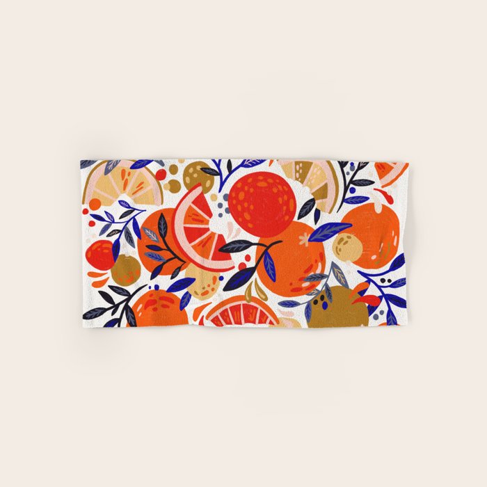Fresh Citrus Mesh - White Bath Towel Gallery Image 1