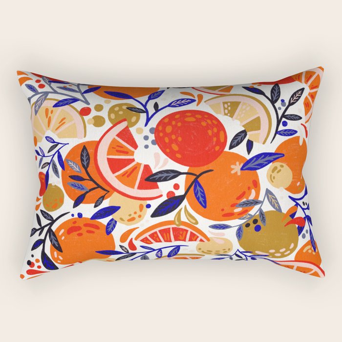 Fresh Citrus Mesh - White Rectangular Pillow Gallery Image 1