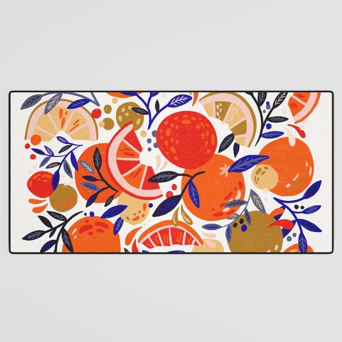 Fresh Citrus Mesh - White Desk Mat Gallery Image 3