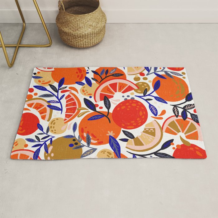 Fresh Citrus Mesh - White Rug Gallery Image 1