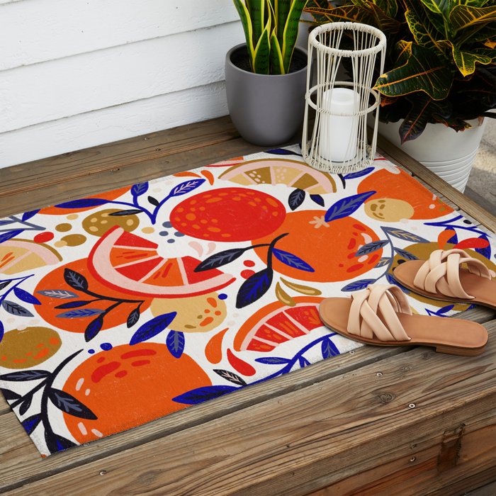 Fresh Citrus Mesh - White Outdoor Rug Gallery Image 2