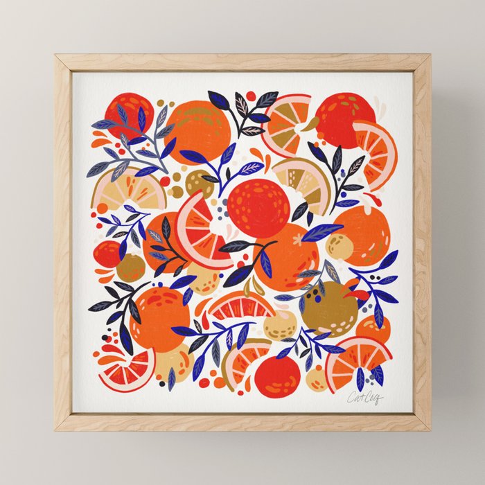 Fresh Citrus Mesh - White Mini Art Print Gallery Image 1
