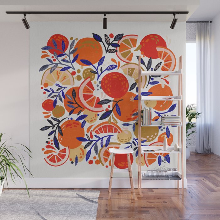 Fresh Citrus Mesh - White Wall Mural Gallery Image 1