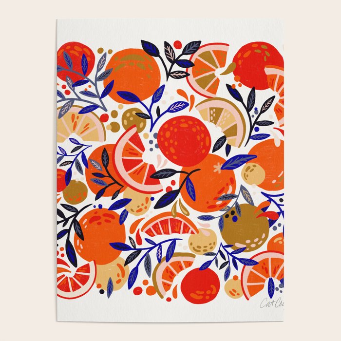 Fresh Citrus Mesh - White Poster Gallery Image 1
