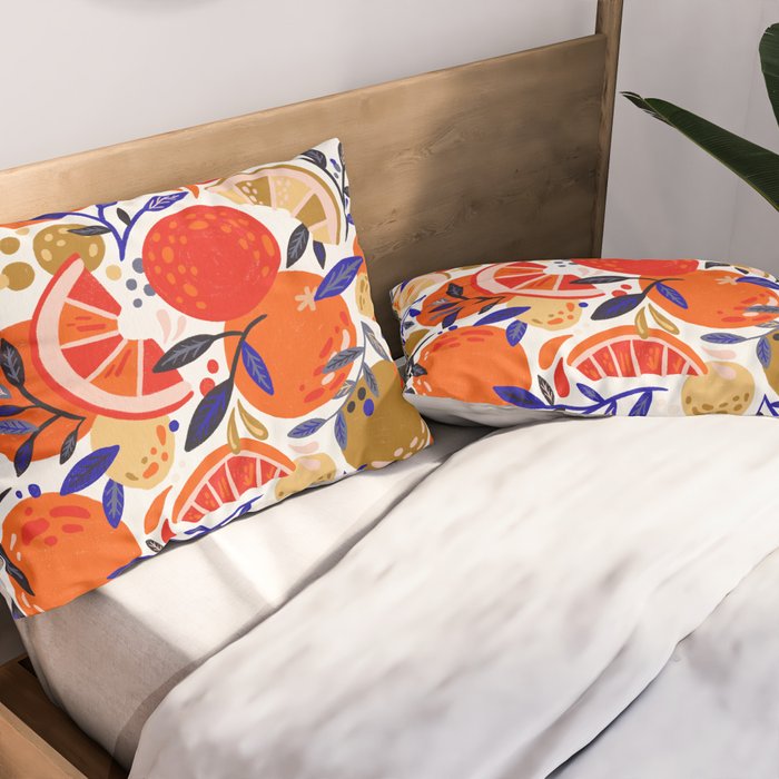 Fresh Citrus Mesh - White Pillow Sham Gallery Image 2