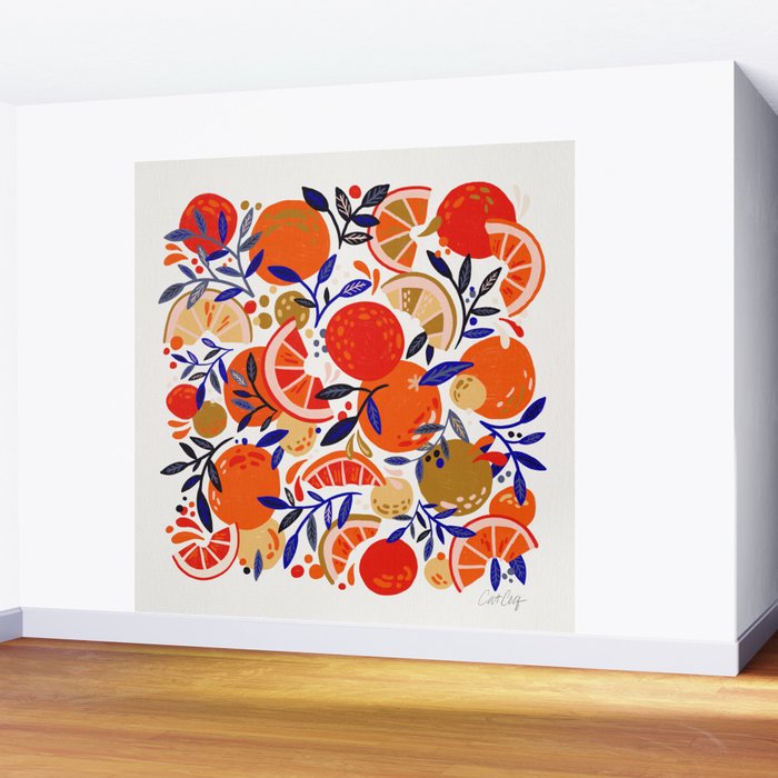Fresh Citrus Mesh - White Wall Mural Gallery Image 2