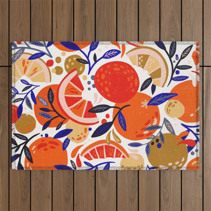Fresh Citrus Mesh - White Outdoor Rug Gallery Image 1