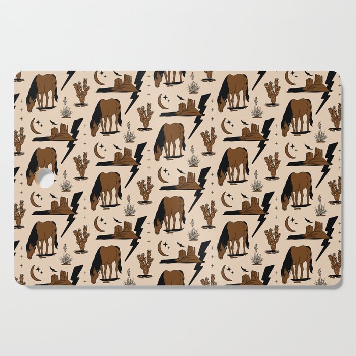 Electric Oasis - Black, Brown & Tan Cutting Board Gallery Image 1