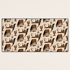 Electric Oasis - Black, Brown & Tan Desk Mat Gallery Image 3