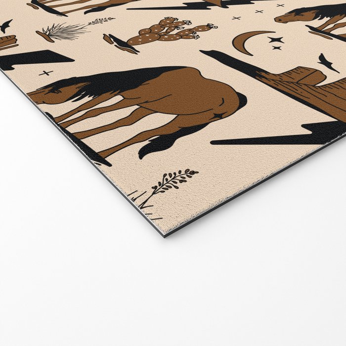 Electric Oasis - Black, Brown & Tan Welcome Mat Gallery Image 2