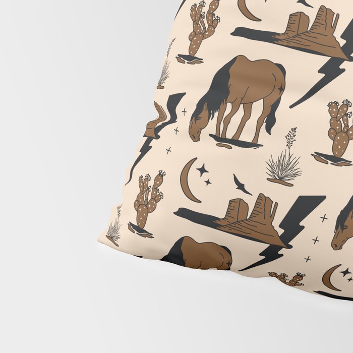 Electric Oasis - Black, Brown & Tan Pillow Sham Gallery Image 4