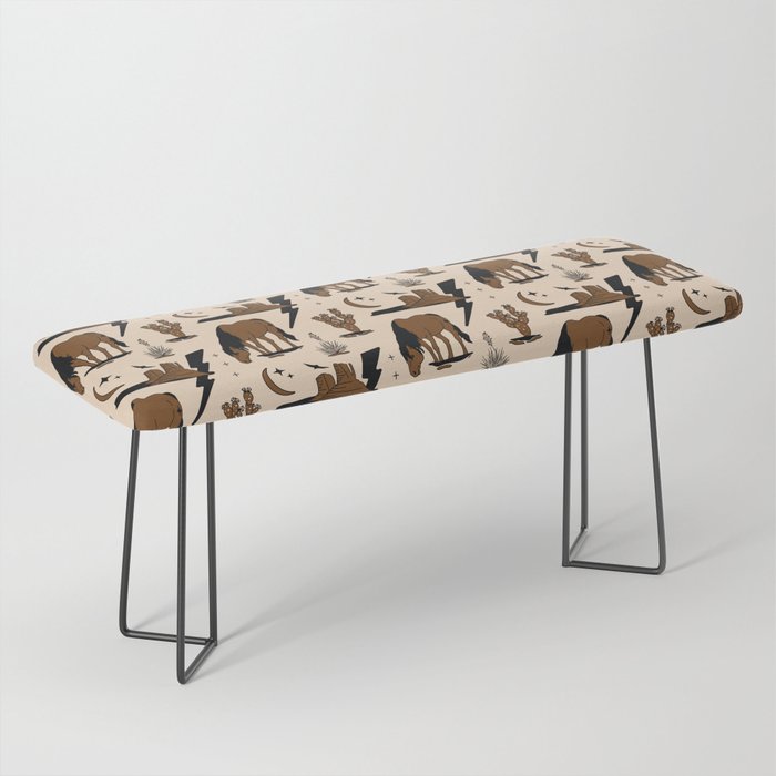 Electric Oasis - Black, Brown & Tan Bench Gallery Image 1