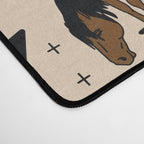 Electric Oasis - Black, Brown & Tan Desk Mat Gallery Image 4