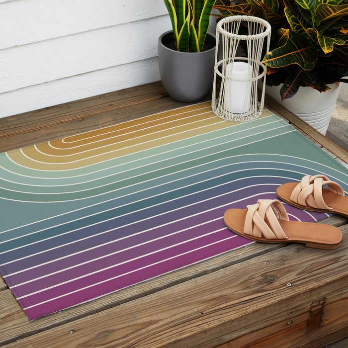 Gradient Curvature XI Outdoor Rug Gallery Image 2