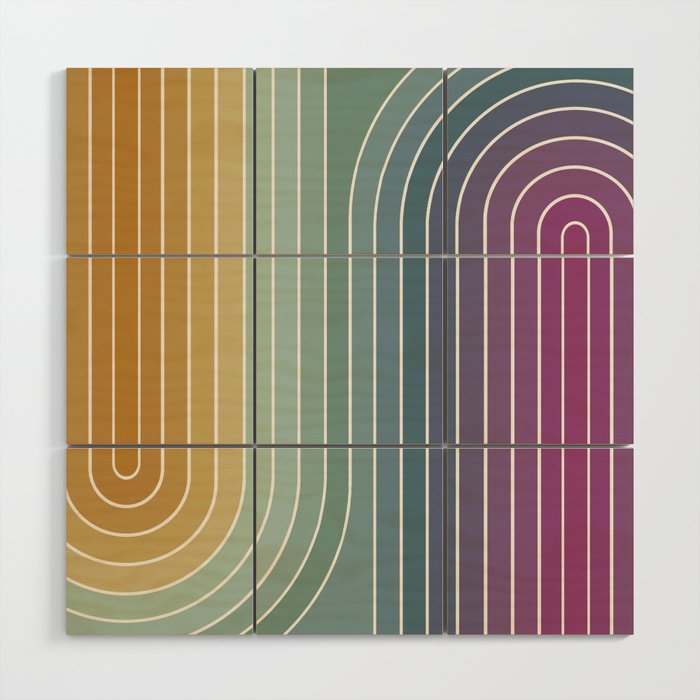 Gradient Curvature XI Wood Wall Art Gallery Image 1