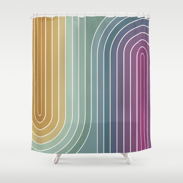 Gradient Curvature XI Shower Curtain Gallery Image 1